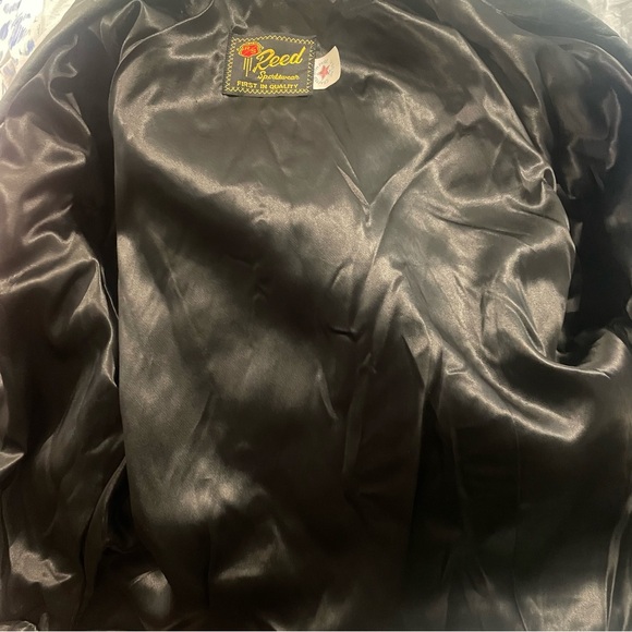 REED SPORTSWEAR LEATHER MOTORCYCLE RIDING JACKET WOMENS SZ MEDIUM BLACK MOTO - Picture 8 of 10